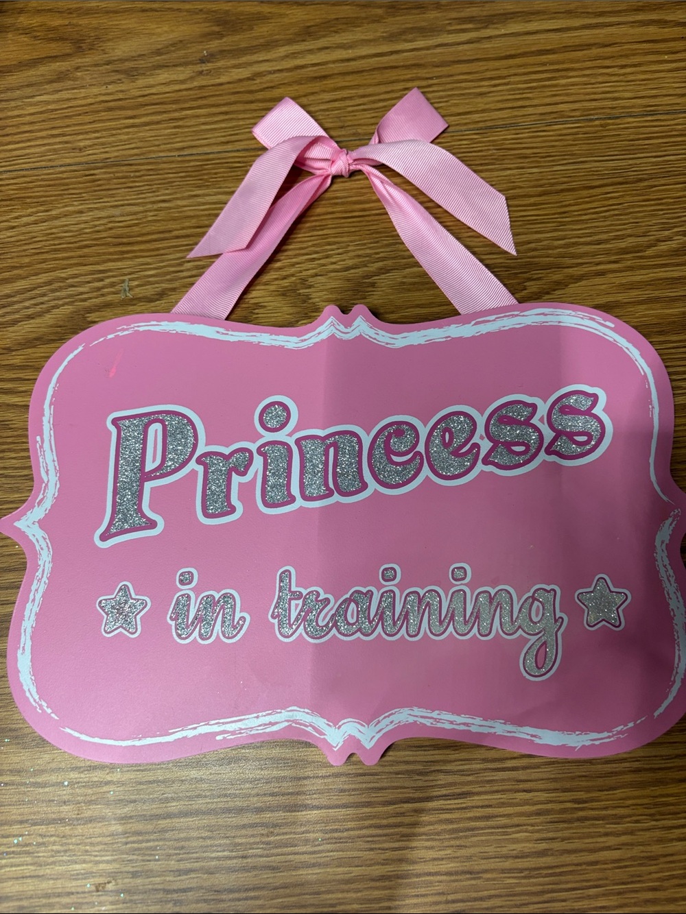 Pink "Princess in Training" Wall Sign